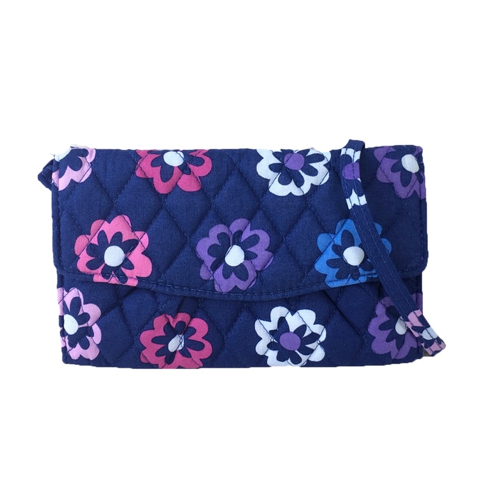 NWT Vera Bradley Strap Wallet Crossbody Bag, Ellie Flowers